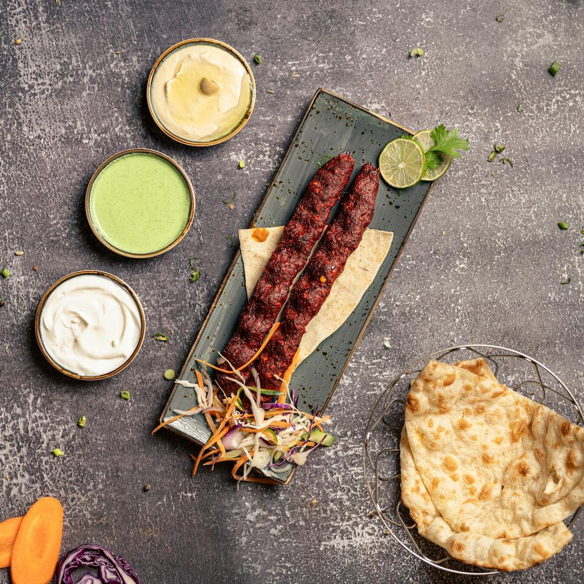 Traditional Muslim Food: Kebabs (Seekh Kabab)
